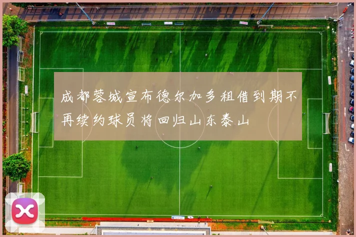 成都蓉城宣布德尔加多租借到期不再续约球员将回归山东泰山